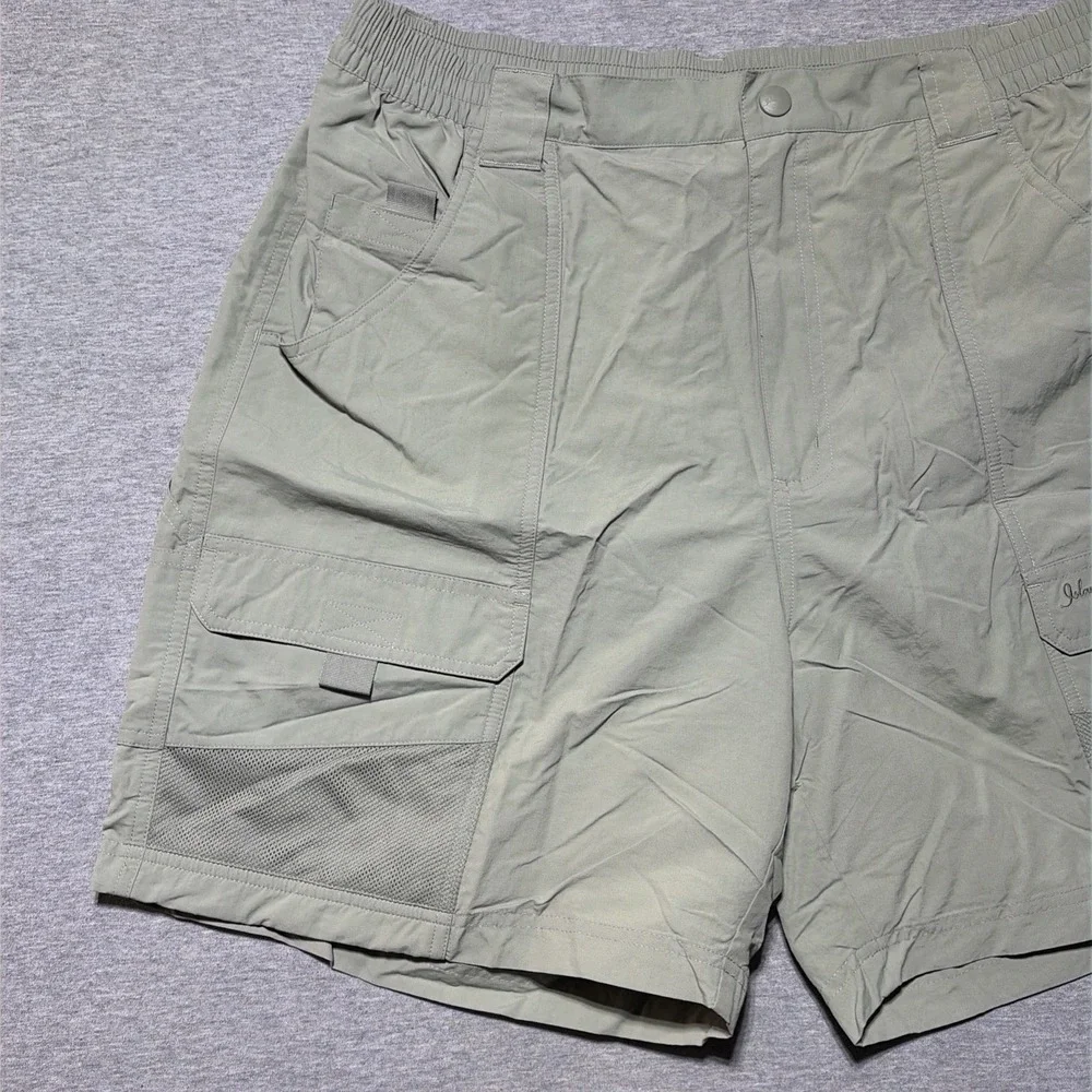 Islamorada Flats by Quest - Sage-  nylon cargo, hiking shorts, size Large‎